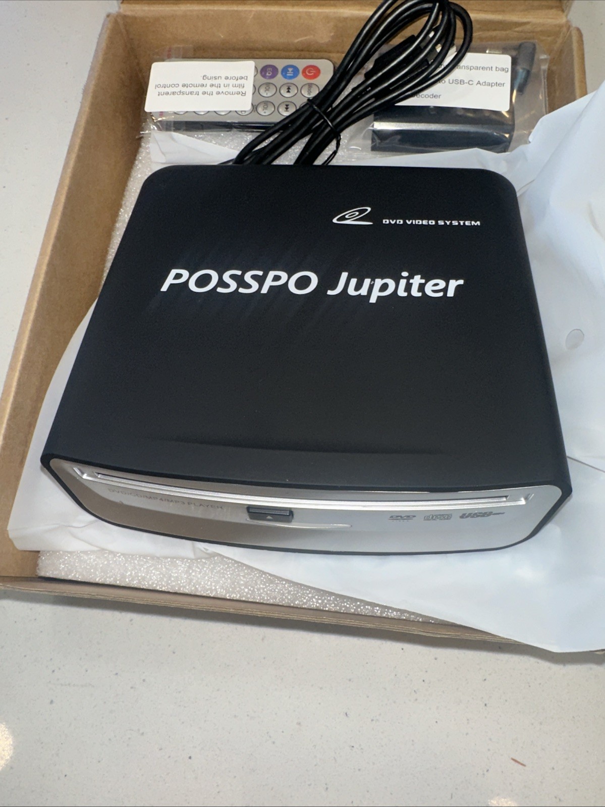POSSPO Jupiter USB External CD/DVD Player for Car Auto Plug & Play AUX Decoder