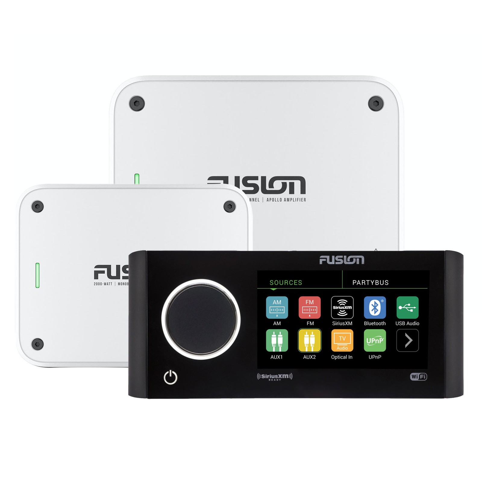 Fusion MS-RA770 Apollo Marine Entertainment System + Amps