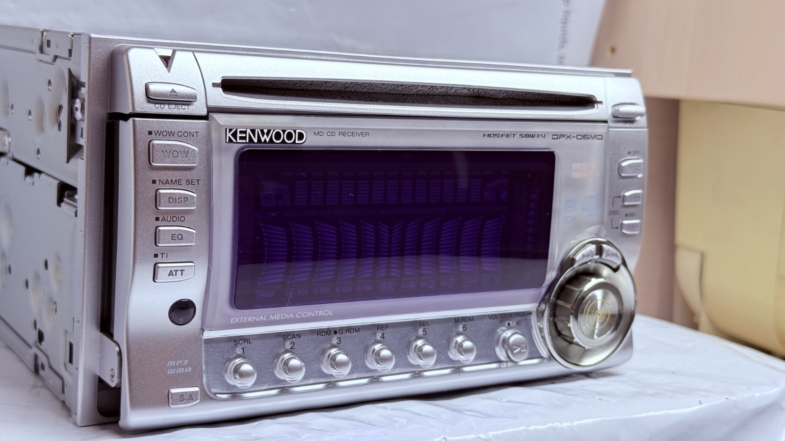 KENWOOD DPX-06MD 2DIN CD MD Player JDM w/ Bluetooth Unit Tested Japan Retro