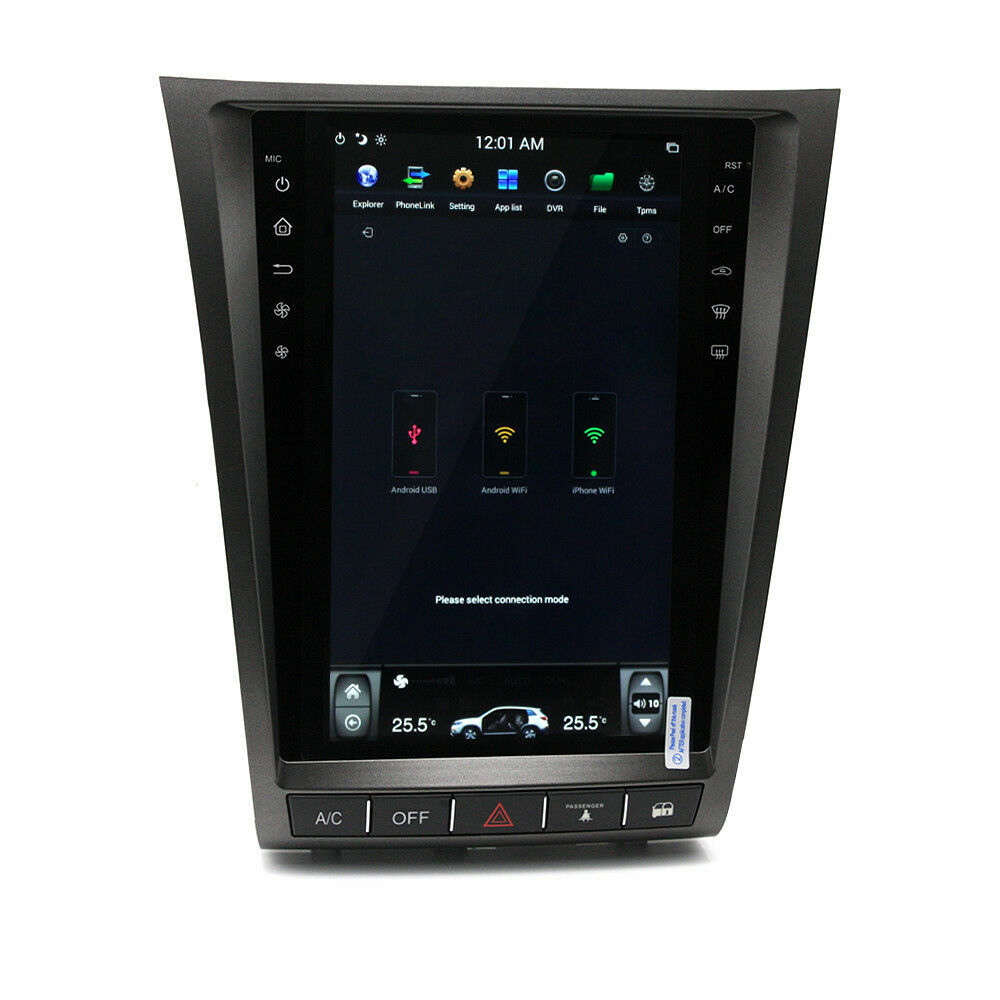 12.1″ Tesla Style Car Gps Navigation Radio For Lexus Gs Gs300 Gs350 2004-2011