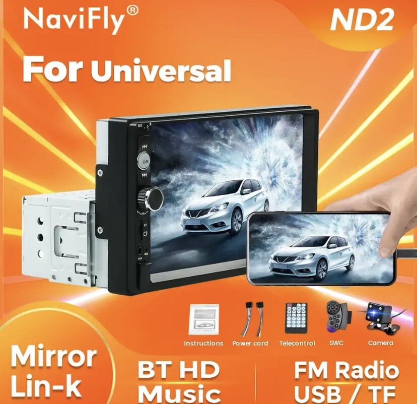 Car Radio 7 Inch 1 Din MP3 Multimedia Player Touch Screen