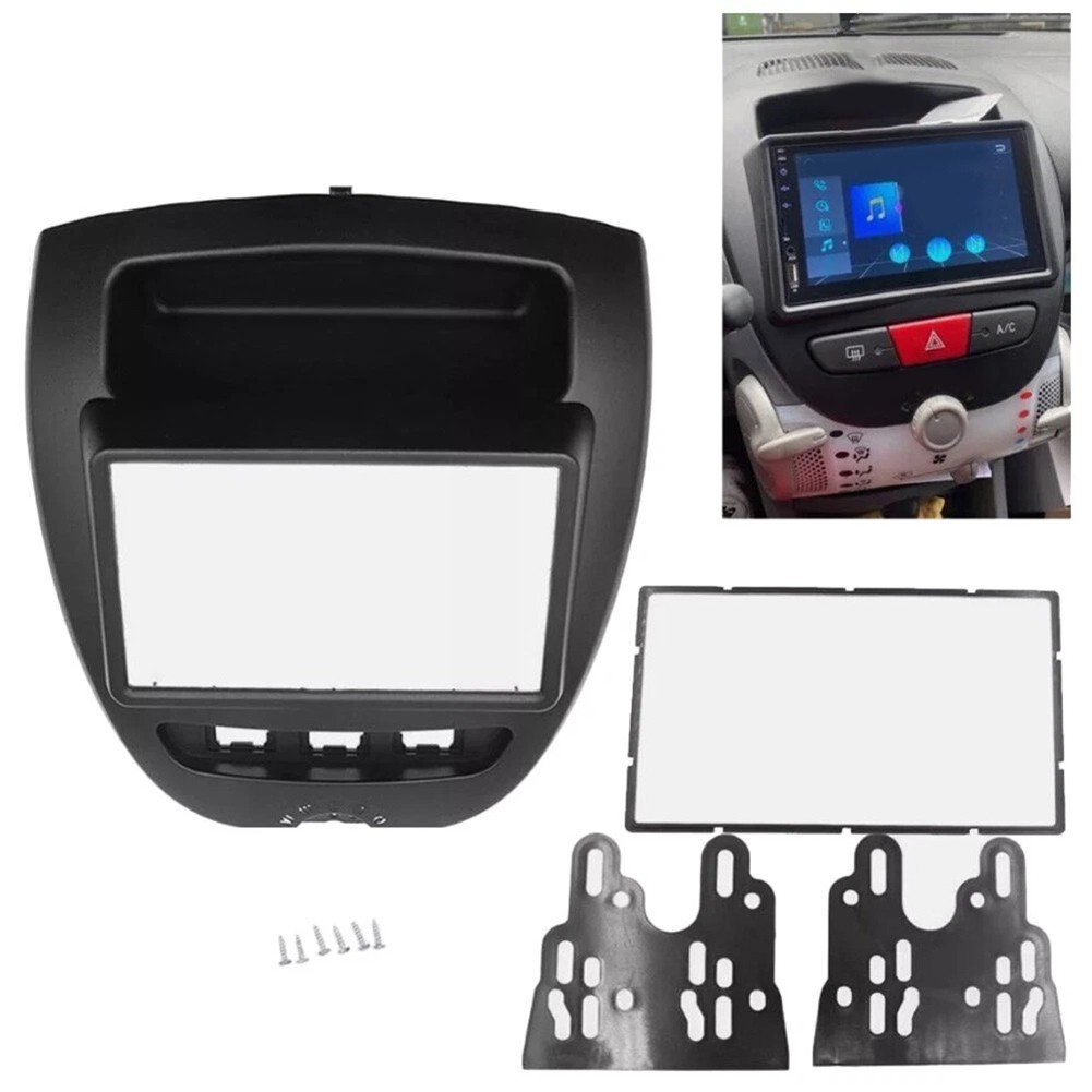 Car Panel 2 Din Radio for fascia Plastic+Metal Front Dashboard Mount