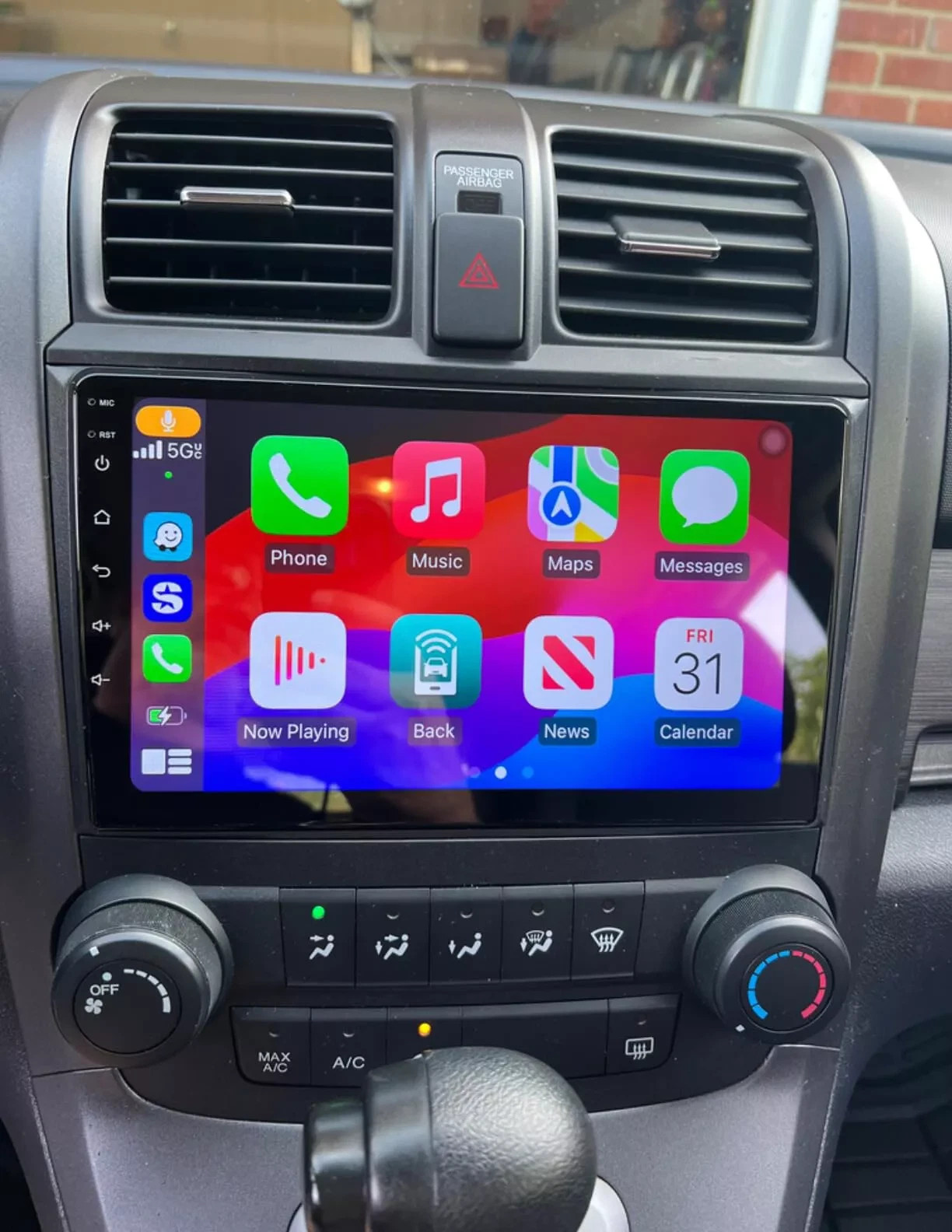 For Honda CRV 2007-2011 Wireless Carplay Car Stereo Radio Navi WiFi BT GPS +Cam