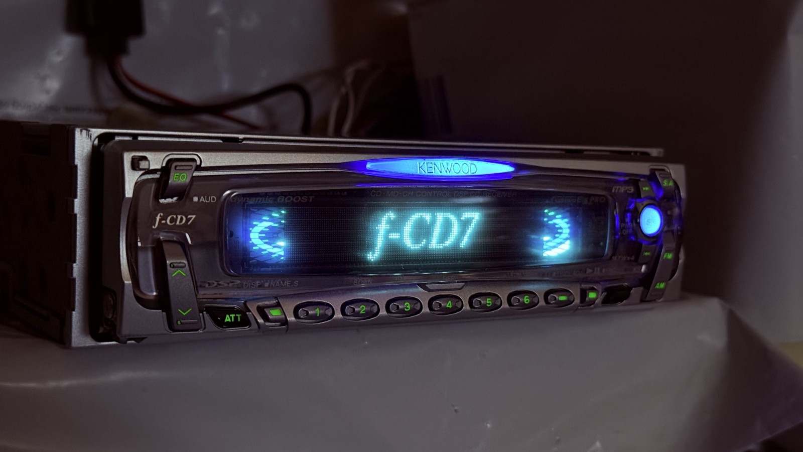 Kenwood f-CD7 JDM Car CD Player Receiver Japan w/ External Bluetooth Tested