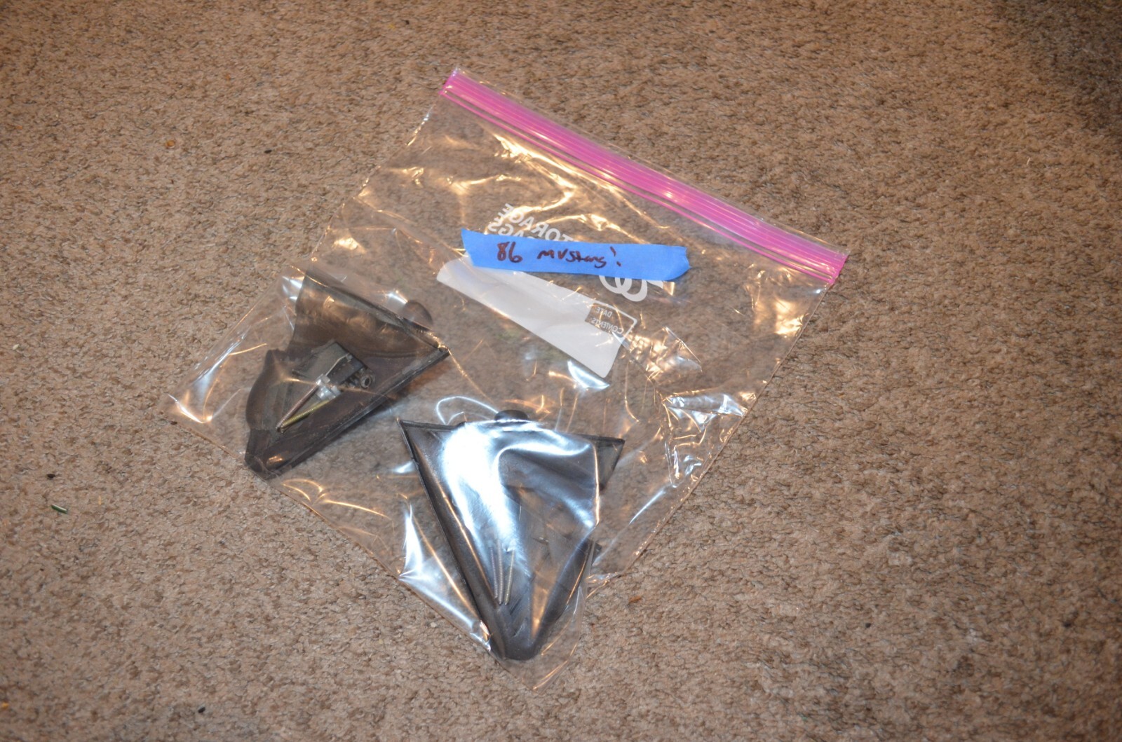 1979-1986 FORD MUSTANG GT MIRROR COVERS BOLT CAPS TRIM BEZEL PAIR LEVERS