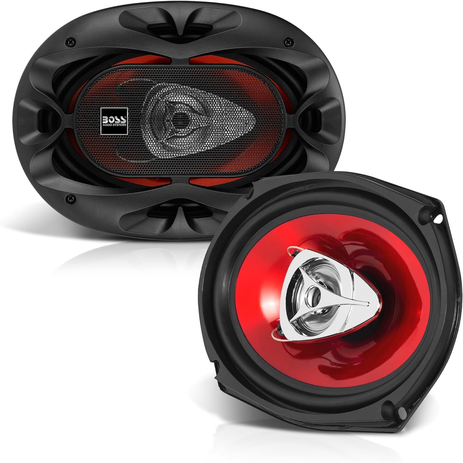 BOSS 611UAB AM/FM Stereo W/ Door Speakers Package for 1994-2001 Dodge RAM 1500