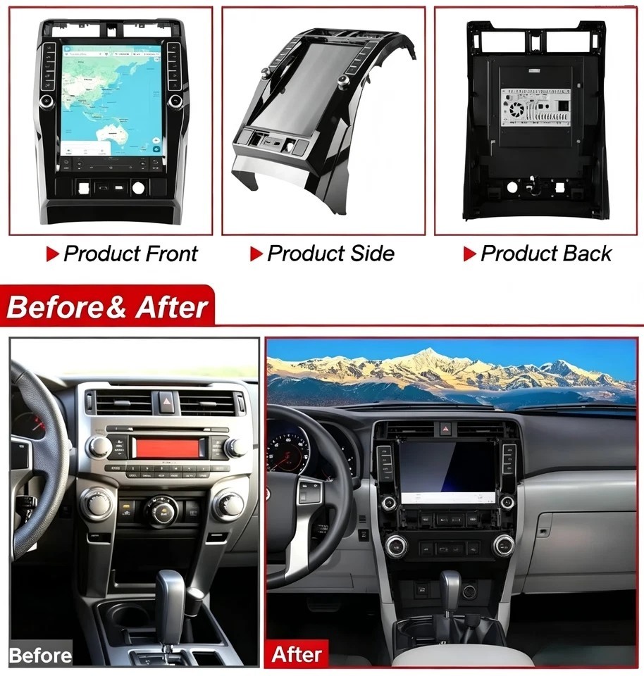 16.2″Car GPS Player For Toyota 4runner 2009-2023 Stereo Radio Navi Audio 12+256G
