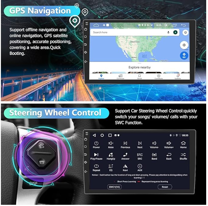 Car Stereo—Chevy Silverado GMC Sierra 2014-2018 2GB+32GB w/CarPlay/Android Auto