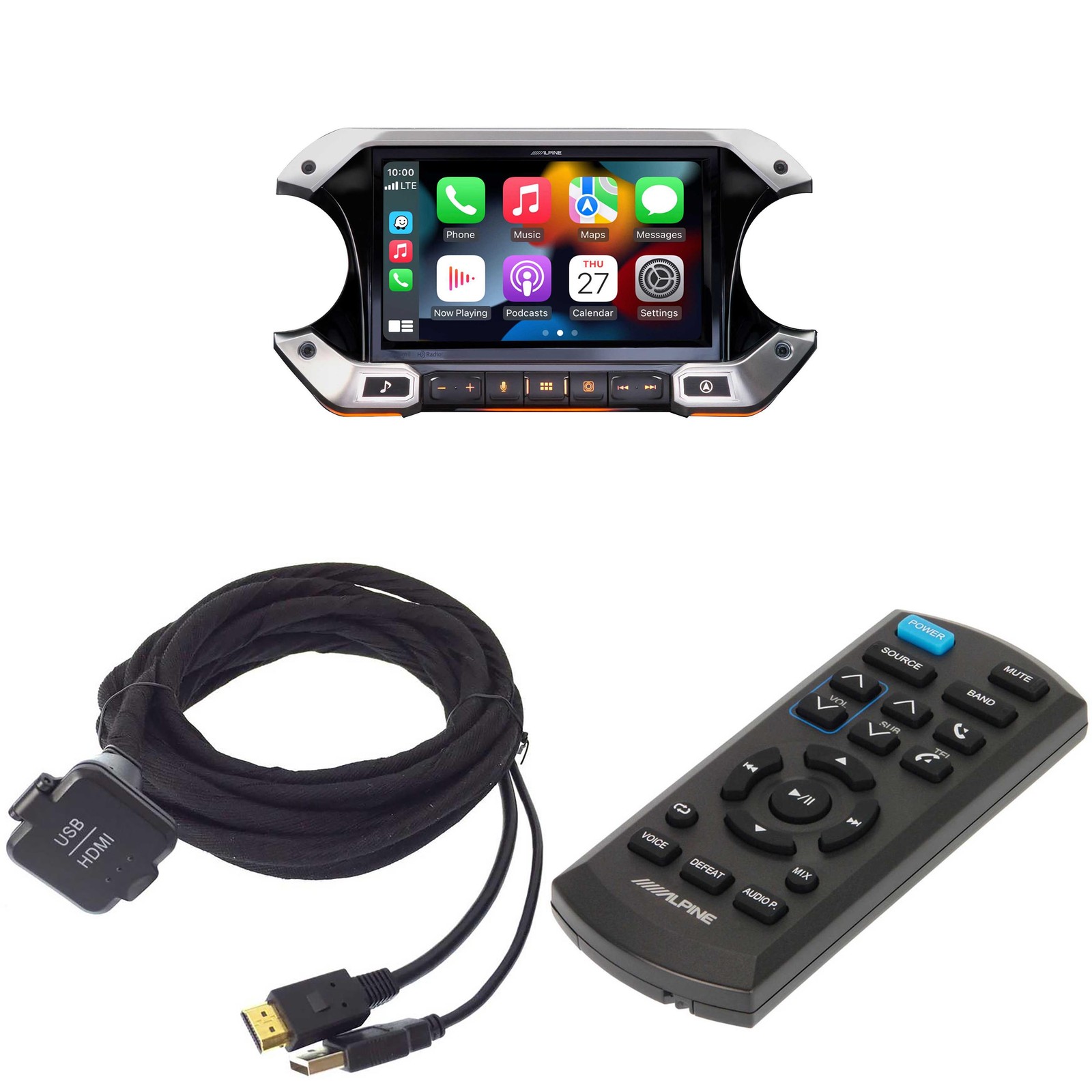 Alpine i509-WRA-JL, KCU-315UH USB / HDMI Extension Cable & RUE-4360 Remote Bu…
