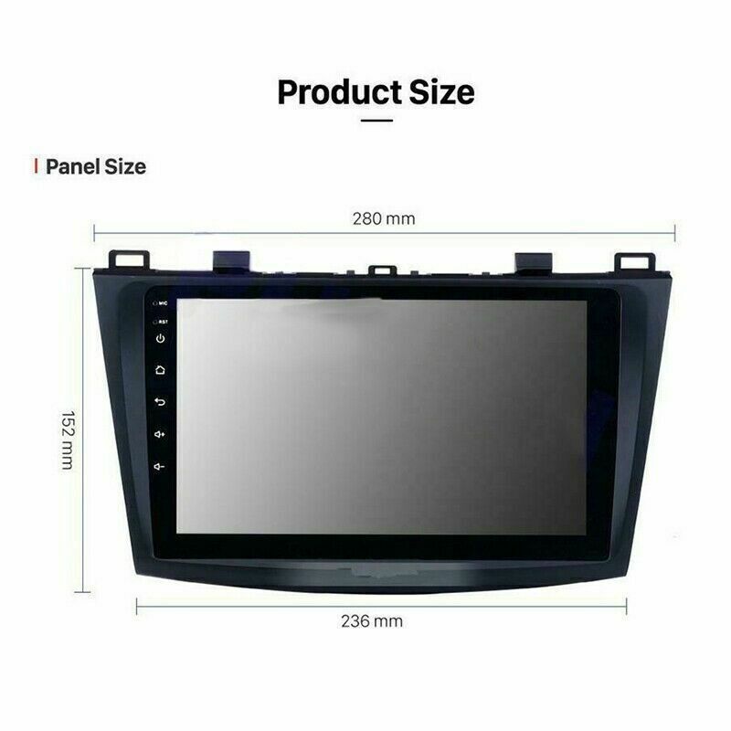 32GB CarPlay Android 12 For Mazda 3 2010-2013 9″ Car Radio Stereo GPS FM RDS Cam