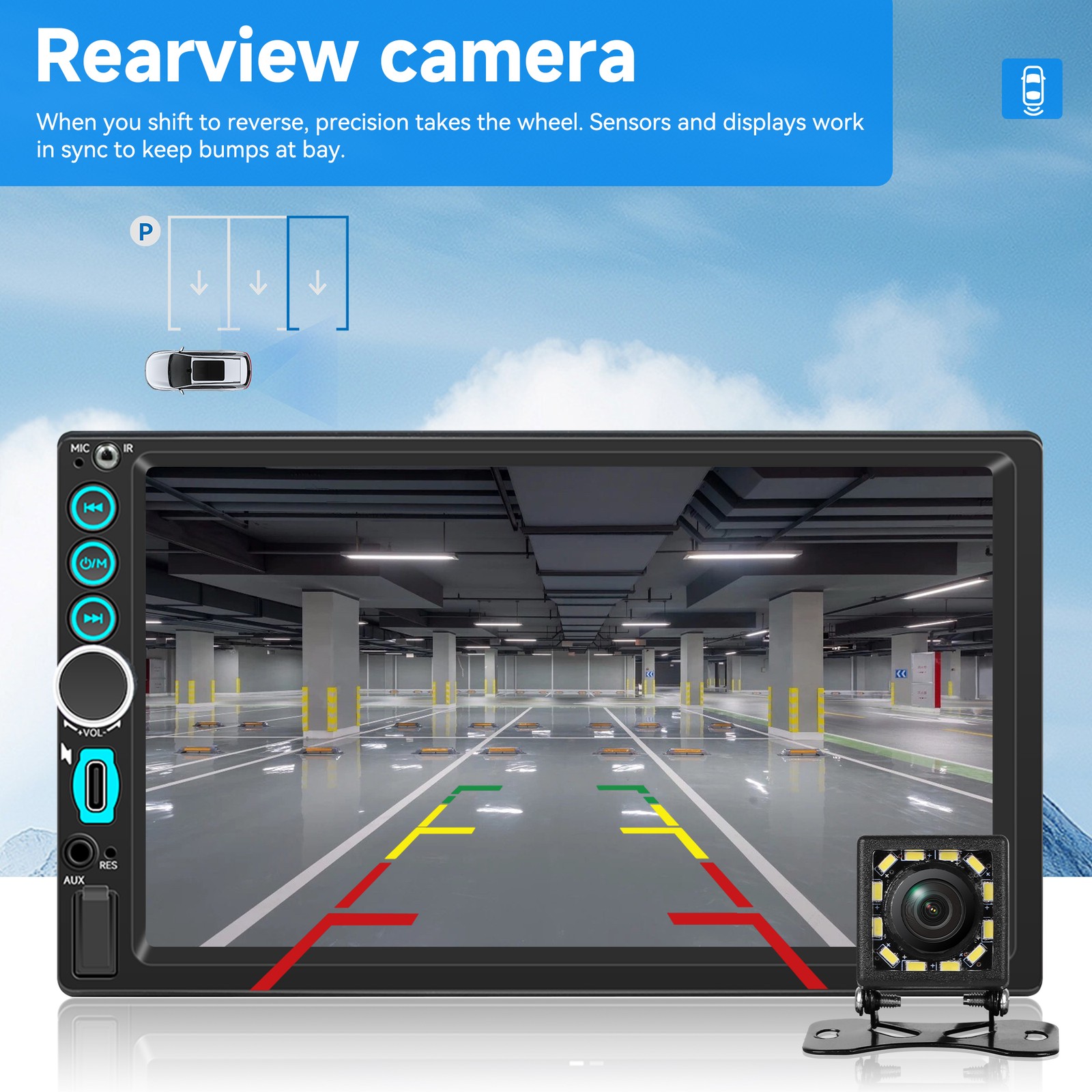 DUAL 2-DIN 7″ TOUCHSCREEN CAR STEREO WITH BLUETOOTH, APPLE/ANDROID CARPLAY US