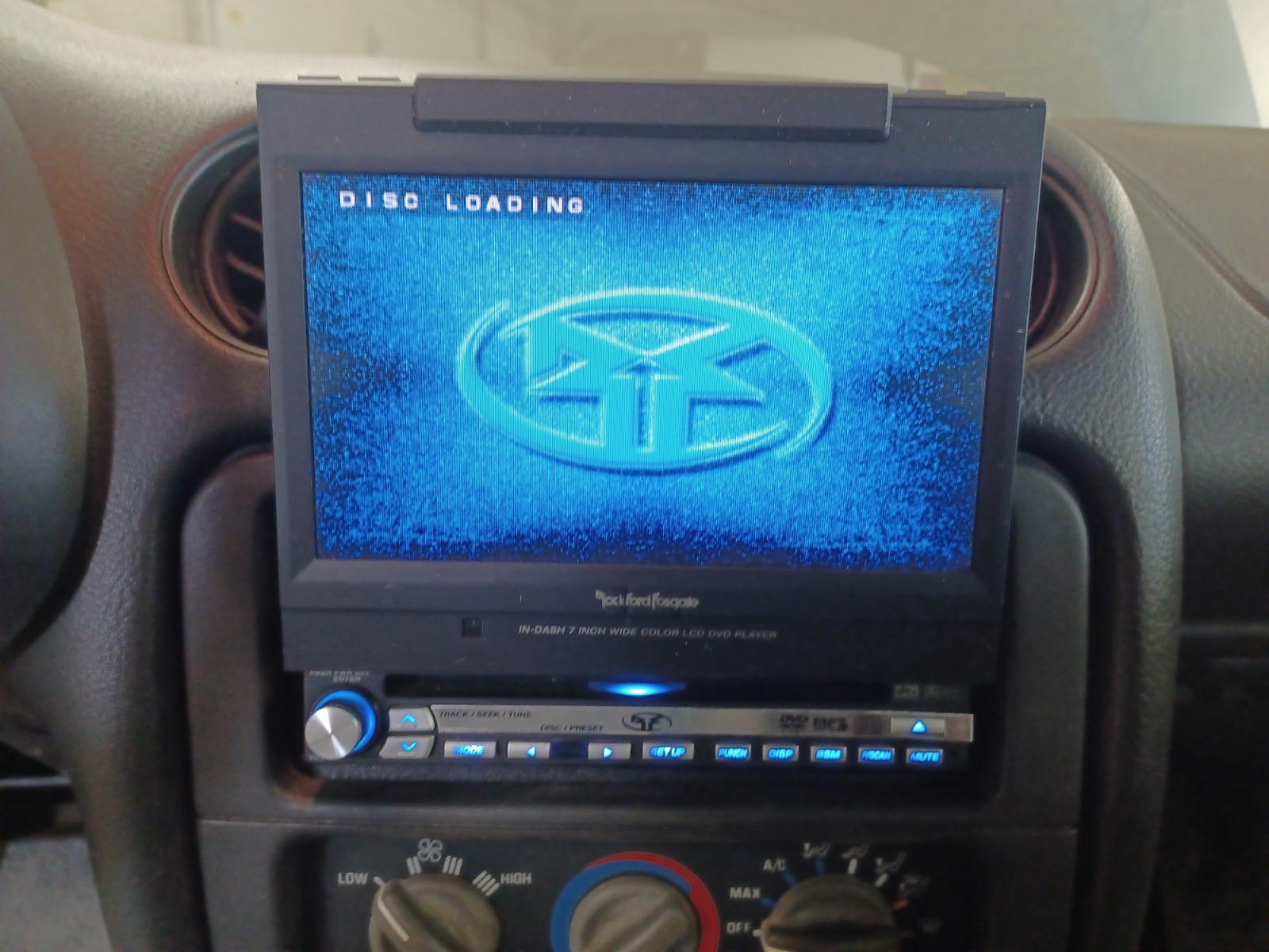 RARE OLD SCHOOL ROCKFORD FOSGATE RAVDVD2 7 INCH LCD CD/DVD PLAYER – W/ NEW STUFF
