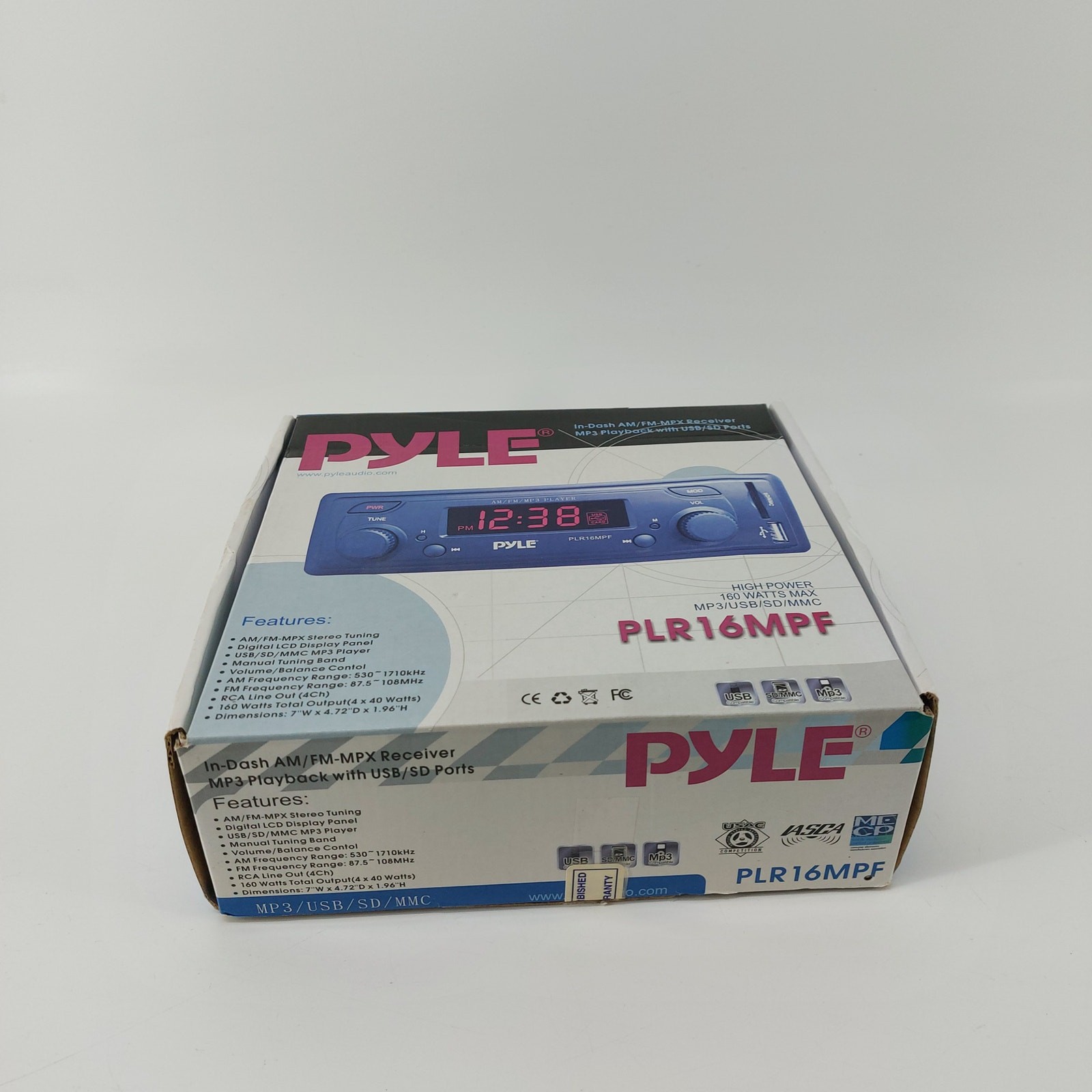 Pyle In Dash AM/FM MPX Receiver MP3 Playback USB Radio