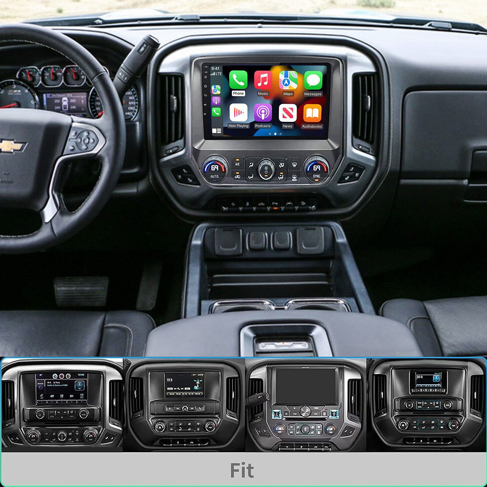 Apple Carplay For 2014-2018 Chevrolet Silverado GMC Sierra Car Stereo Radio GPS