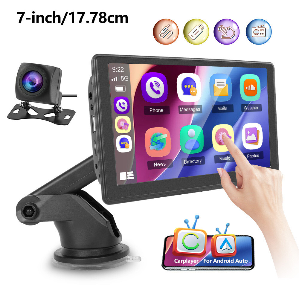 7″ portable smart player wireless car player Android Auto car stereo camera