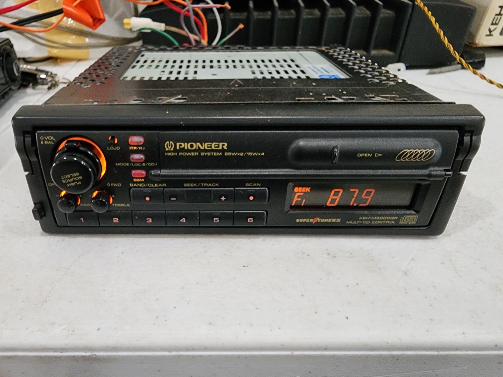 Old School Pioneer KEH-3000QR pull-out Car Stereo Cassette Tape keh3000qr USA