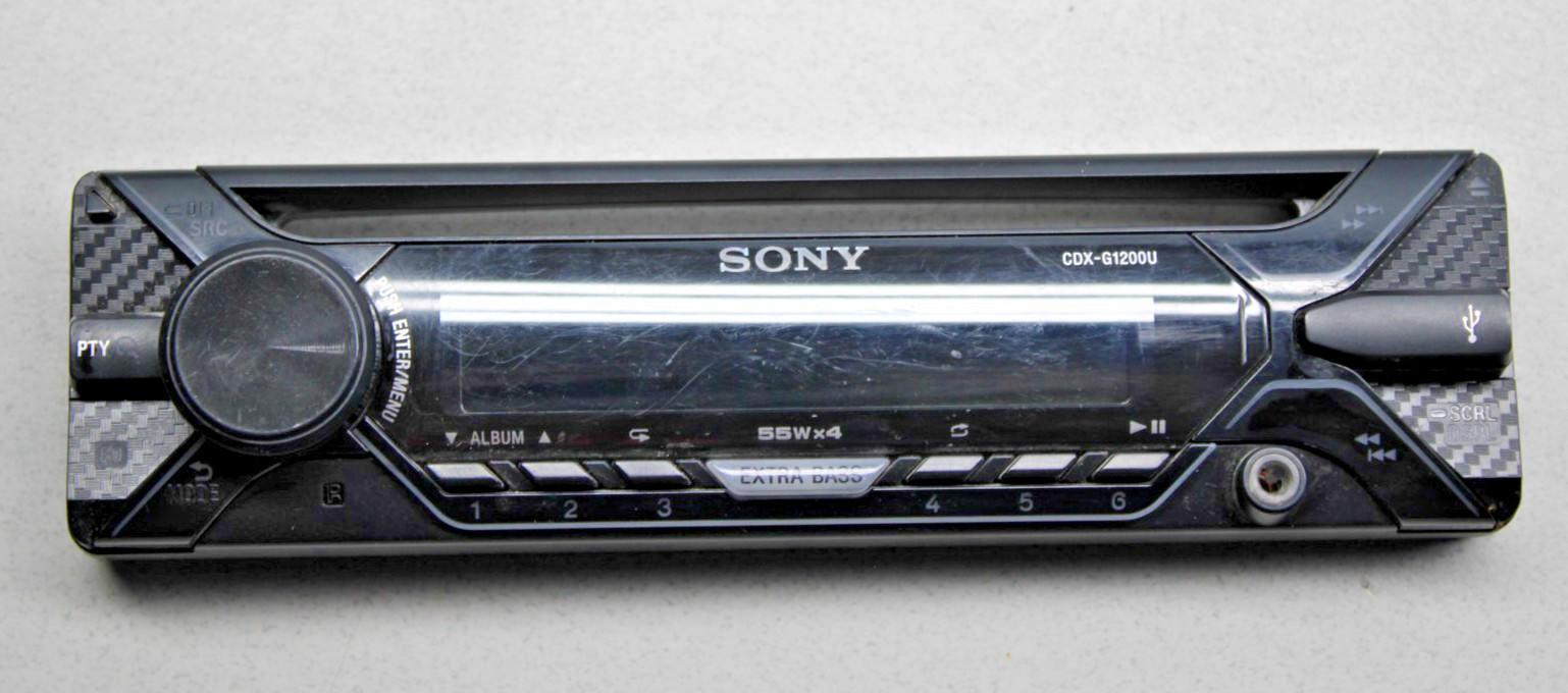 Sony CDX-G1200U CD Player Car Stereo iPhone Android MP3 USB Aux AM FM SW WORKS