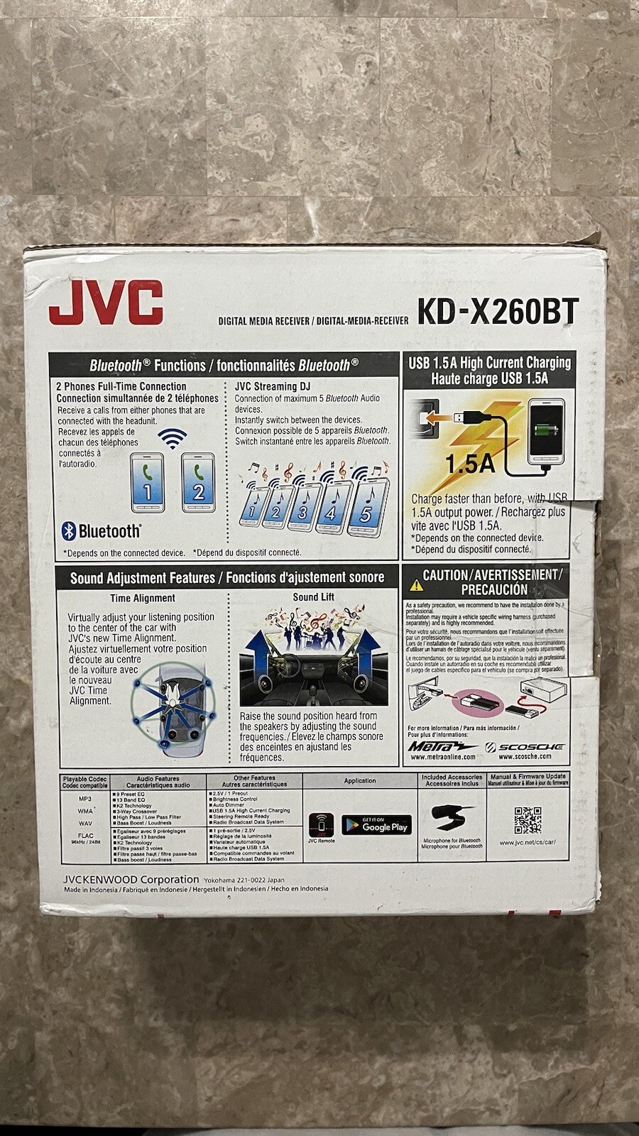 JVC KDX260BT Bluetooth Digital Media Receiver
