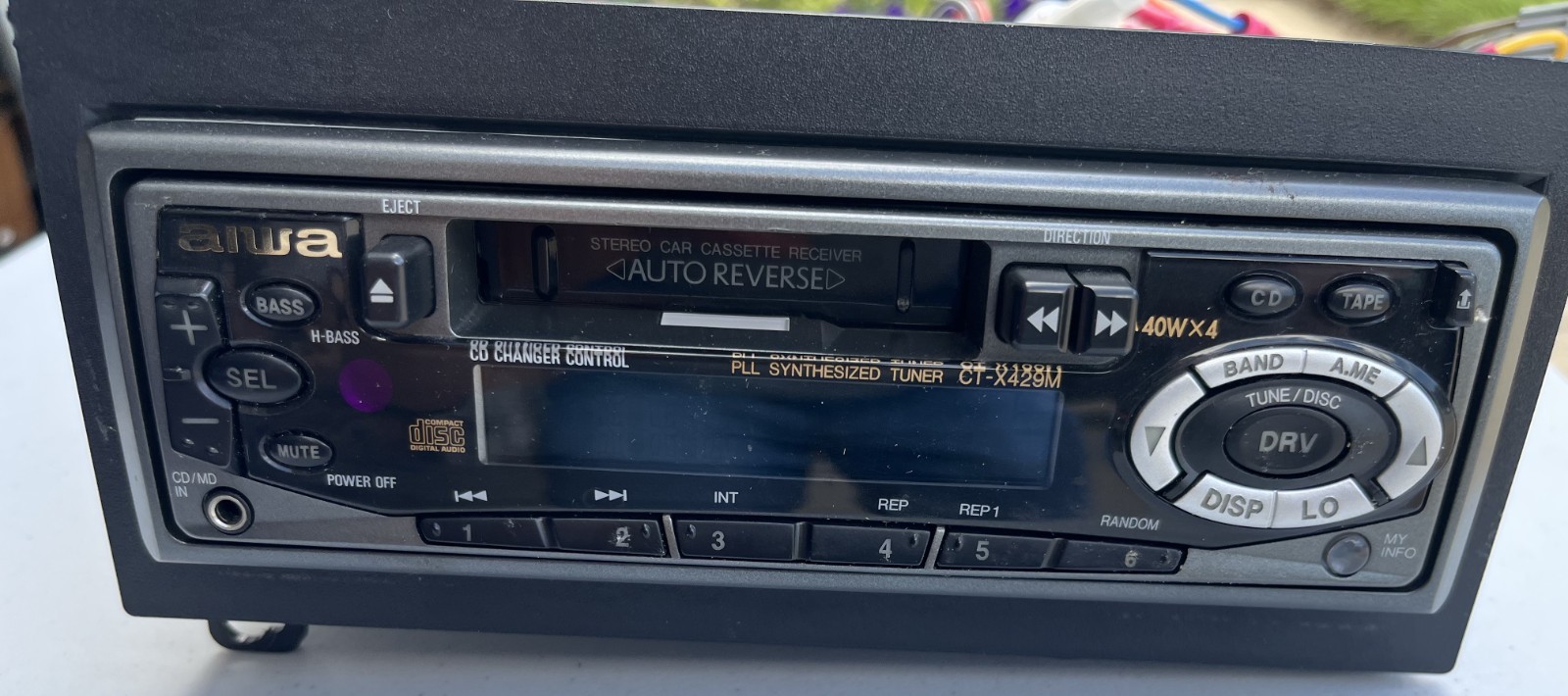 Aiwa Car Stereo/Cassette Player; Mopar & Other Mtg Brackets; Detachable Face