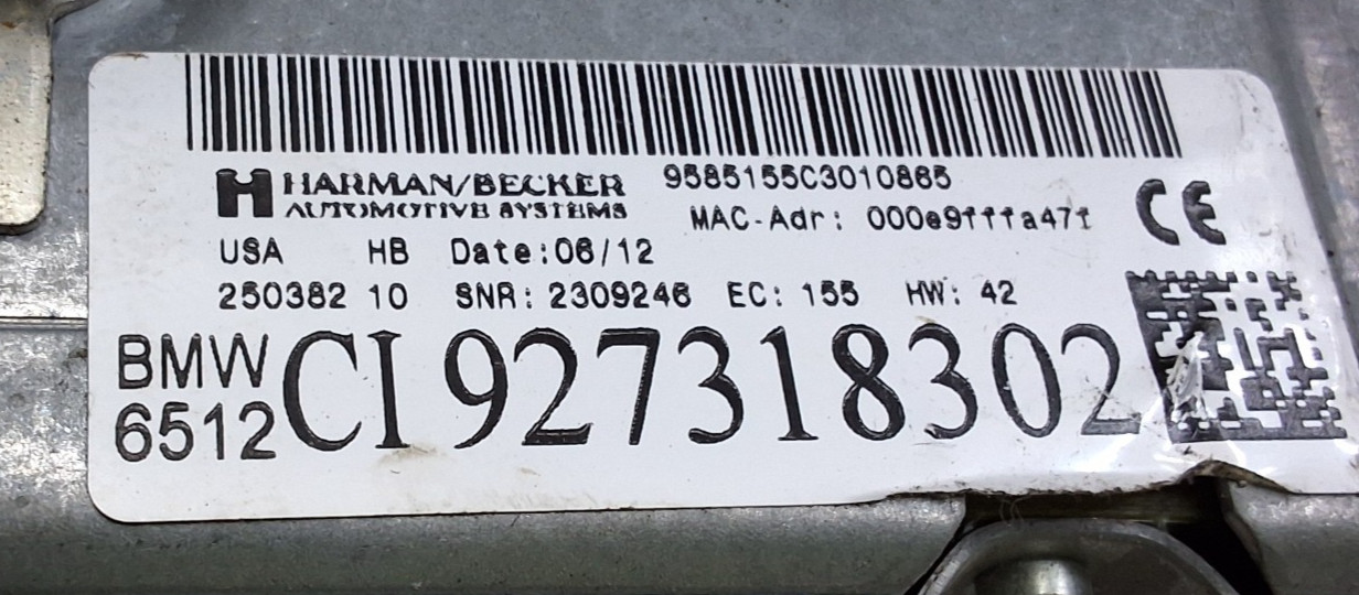 10 11 12 13 BMW X5 AM FM XM CD navigation radio OEM C1927318302