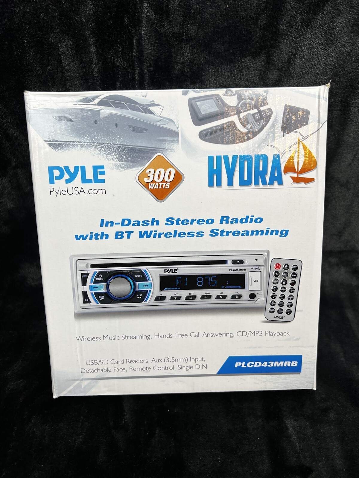 Pyle Marine Bluetooth CD MP3 Player Boat Stereo AM/FM Radio 300W USB SD REMOTE