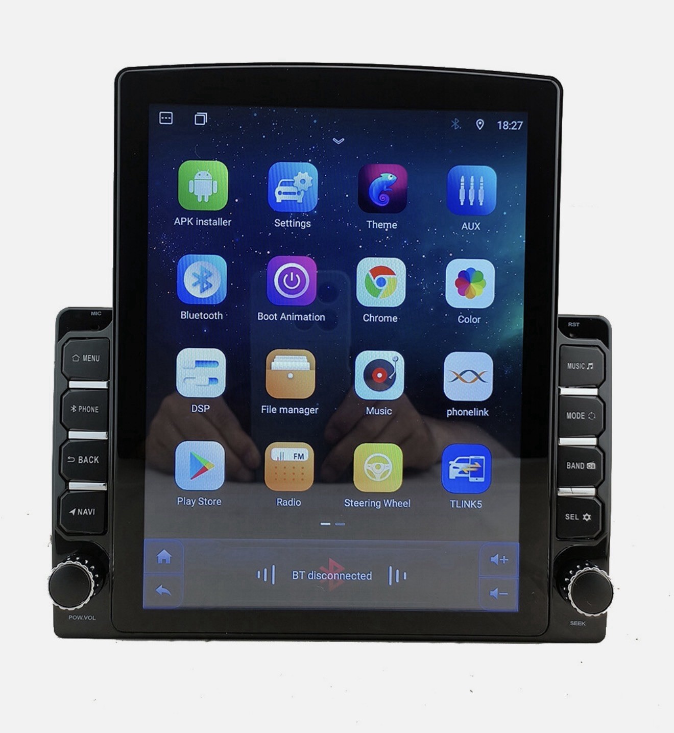 Universal Double Din Auto Entertainment Audio Centre Tesla Style 9.7” Screen