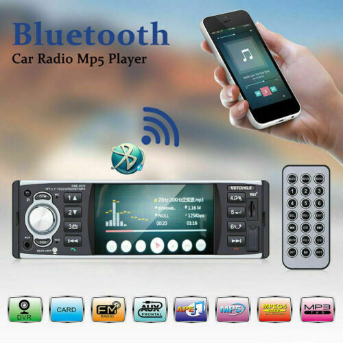 4” 1 Din Car Radio MP5 Player AM/FM/RDS AUX Bluetooth Stereo Mirror Link