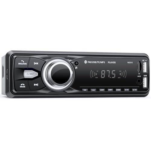 Car Radio with Bluetooth Single Din, FM Car Stereo with Bluetooth Handsfree