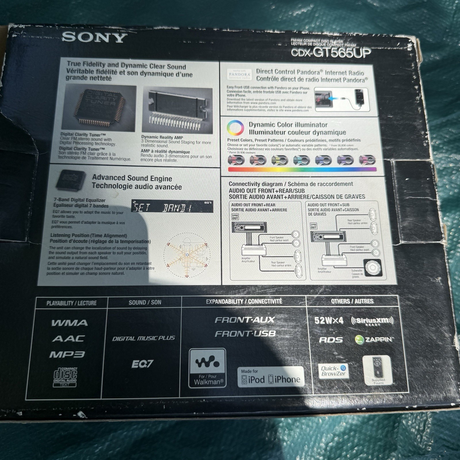 Sony CDX-GT575UP FM/AM Compact Disc Player Car Stereo CD USB AUX Iphone