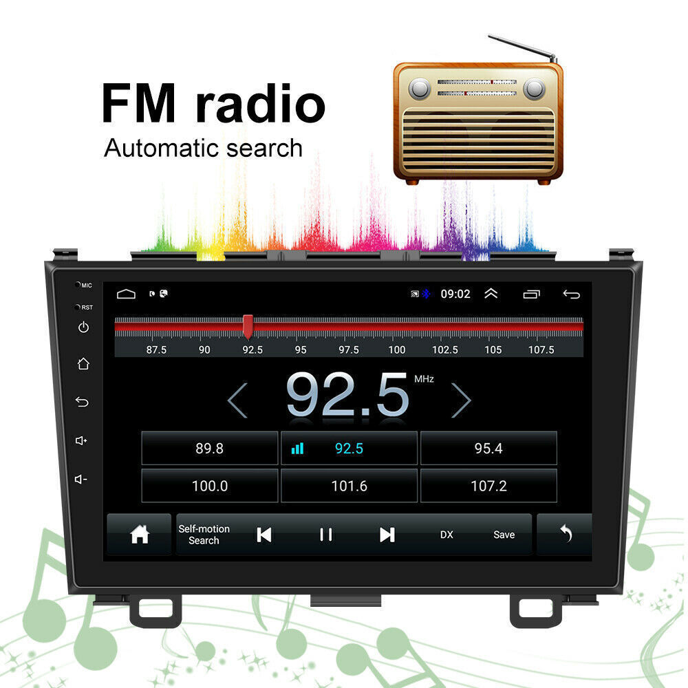 For Honda CRV 2007-2011 Wireless Carplay Car Stereo Radio Navi WiFi BT GPS +Cam