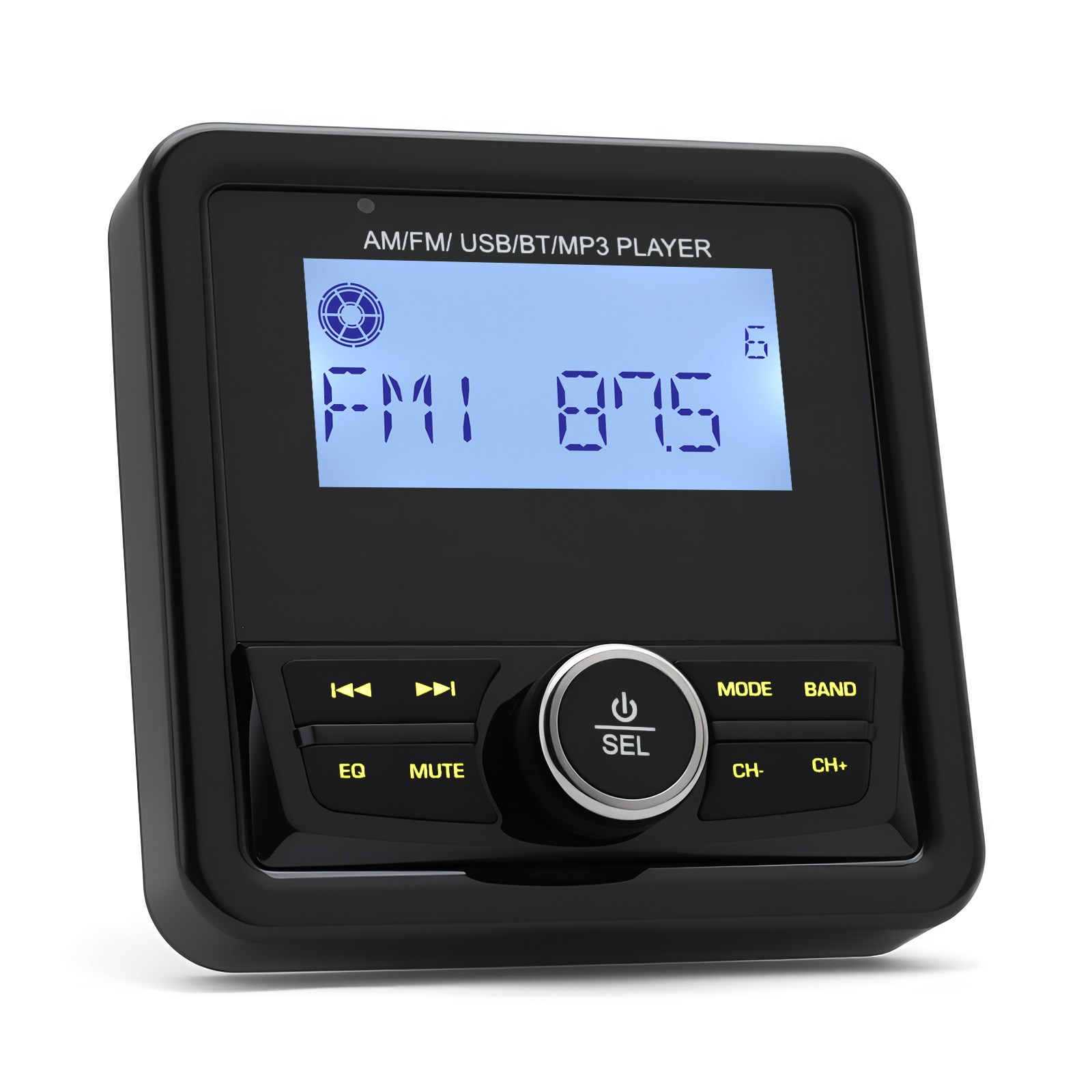 Marine Digital Media Receiver Bluetooth Waterproof LCD Display Boat Radio System
