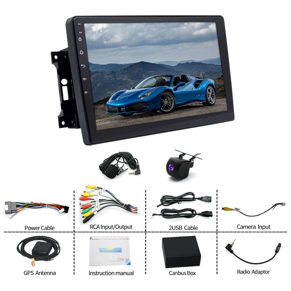 10″ Android 13 Carplay Car Stereo Radio GPS For Jeep Wrangler Chrysler Dodge Ram