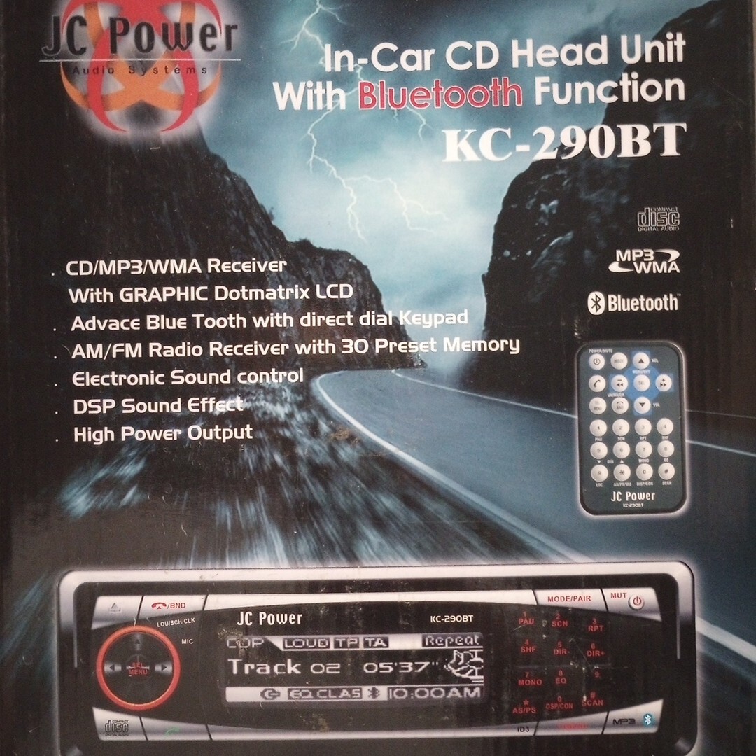 JC POWER KC-2900BT CAR CD/MP3/WMA Advace Blue Tooth with direct dial Keypad New