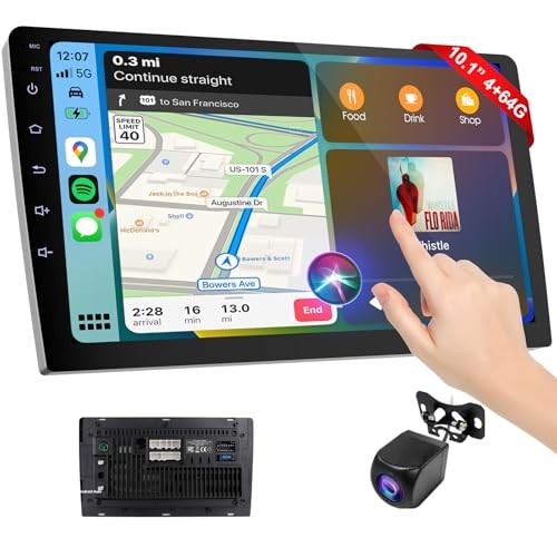 Wireless Double Din Car Stereo with CarPlay/Android Auto,Carplay 10 inch-4+64GB