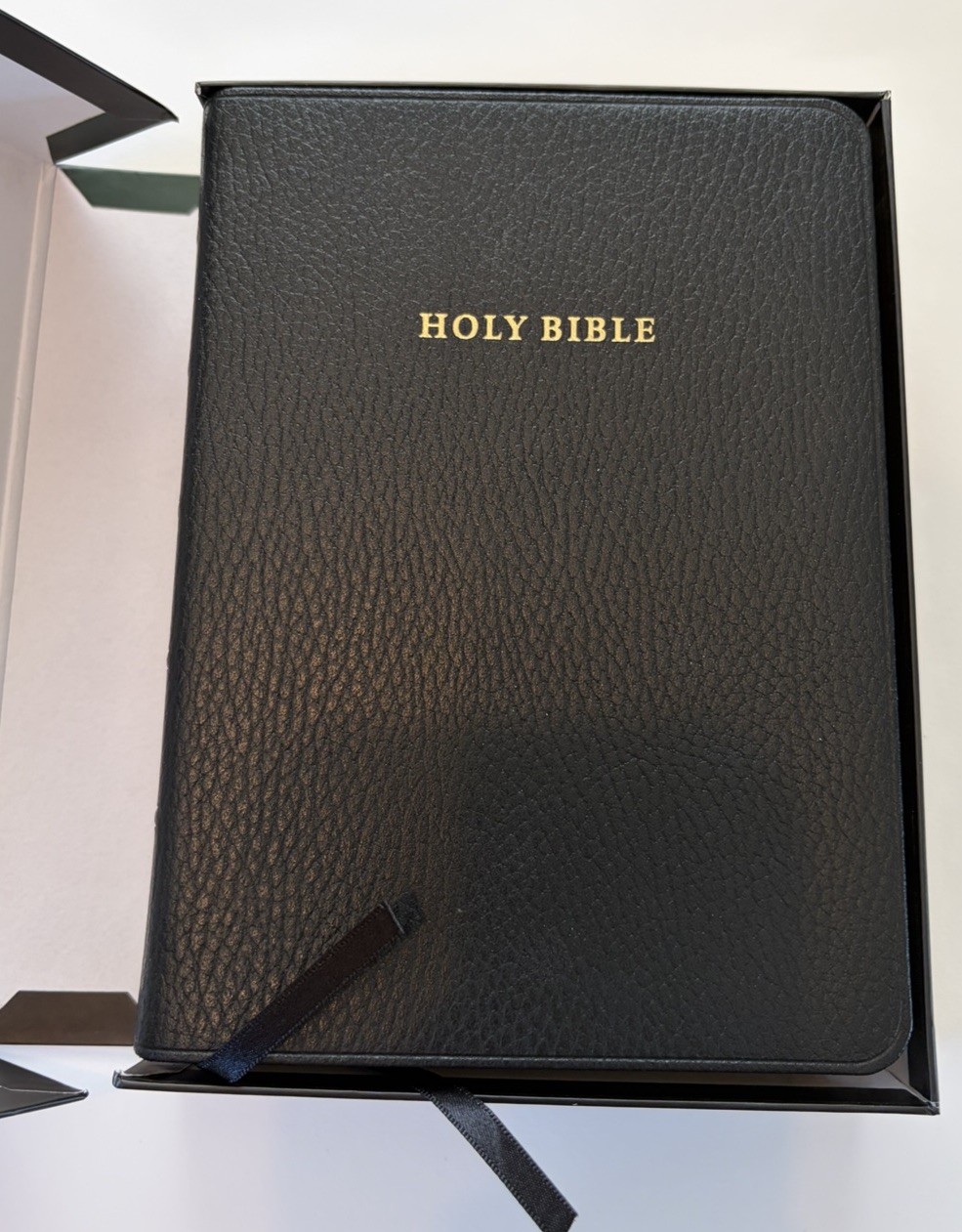 NASB 1995 Clarion Cambridge: Black Calf Split Leather