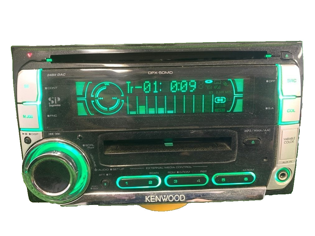 Kenwood DPX-50MD CD MD Receiver Front AUX MDLP w/ Toyota Daihatsu Plug JDM