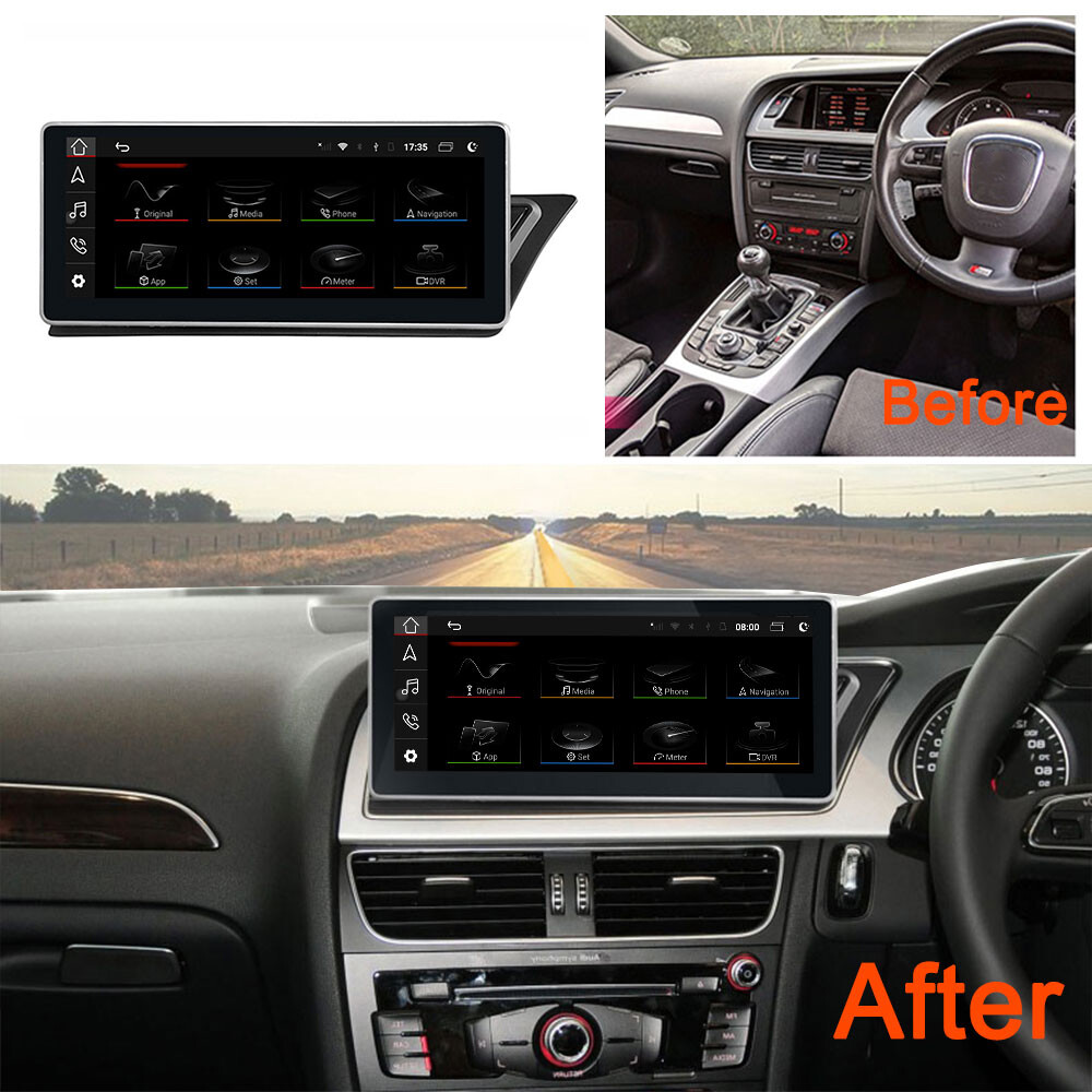 10.25″Car Media Player for Audi A4 A5 2009-2015 Wireless Carplay BT Hands-free