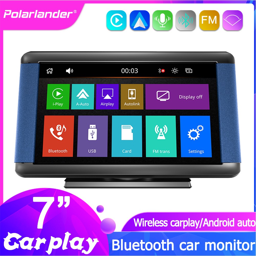 7”Car MP5 Player Carplay Android Auto LCD BT FM Radio With Remote Control