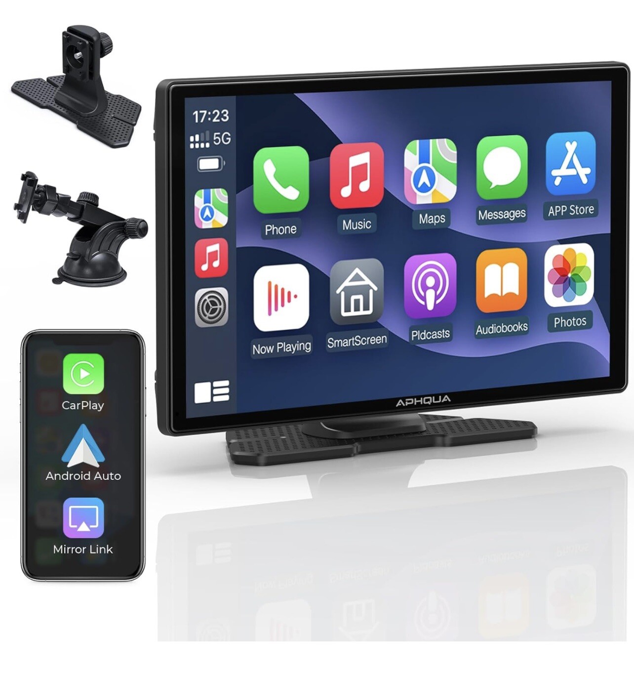 Wireless Carplay & Android Auto,Carplay Box,7” Portable Car Stereo Mirror Link