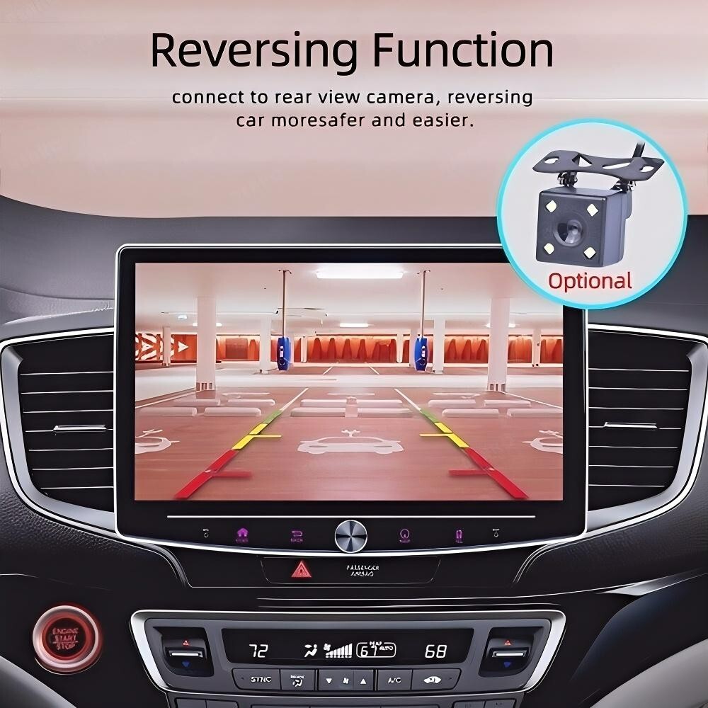 Car Touch Screen Smart Radio Player For Apple Carplay Android Auto Adapter +Cam