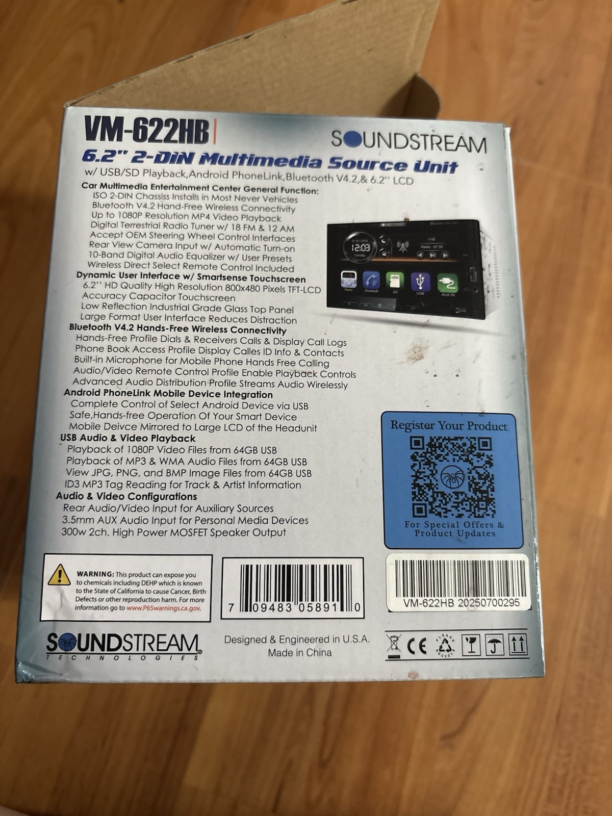 Soundstream VM-622HB 6.2 Inch Digital Media Receiver