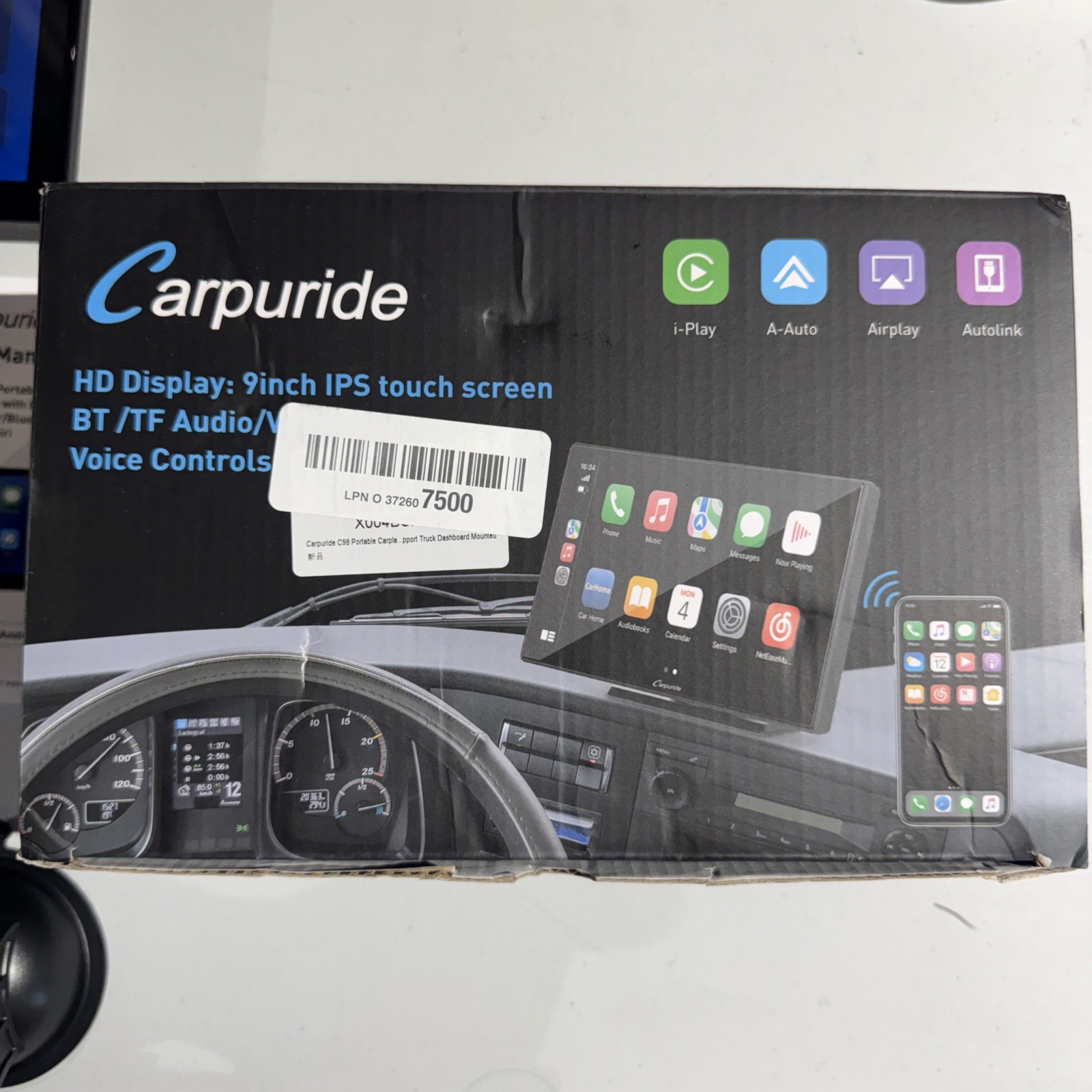 OPEN BOX! CARPURIDE C98 Wireless 9’’ Apple Carplay Android Auto GPS Navigation