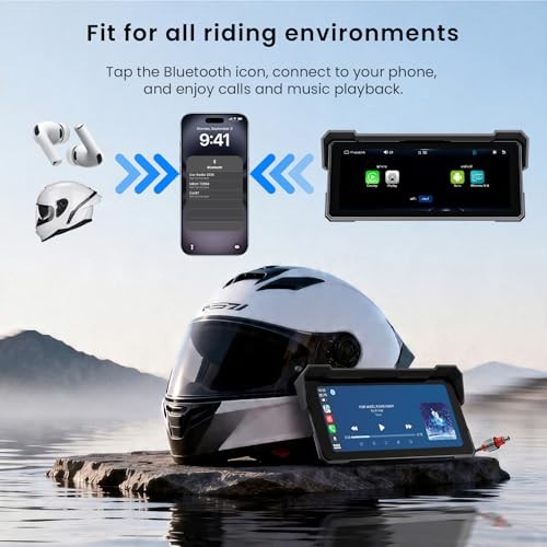 8.1 Inch Motorcycle Carplay GPS Navigation System with A-pple 8 Inch Screen