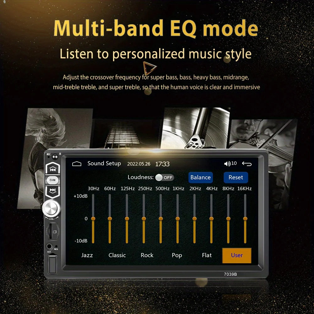 7” Car Stereo Radio B-T Hands Free Calling 2DIN MP5 Player Screen mirror link