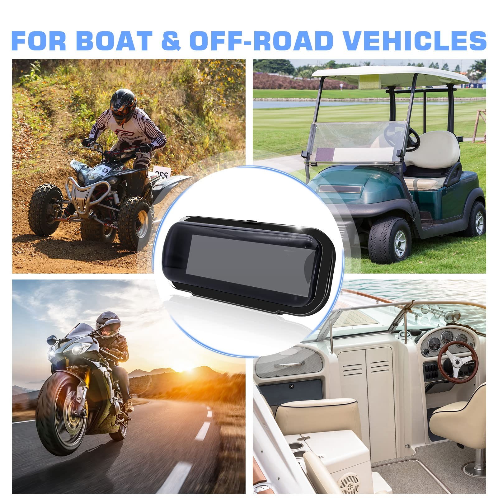 Water Resistant Marine Radio Cover – Boat Stereo Splash Guard Housing – Black