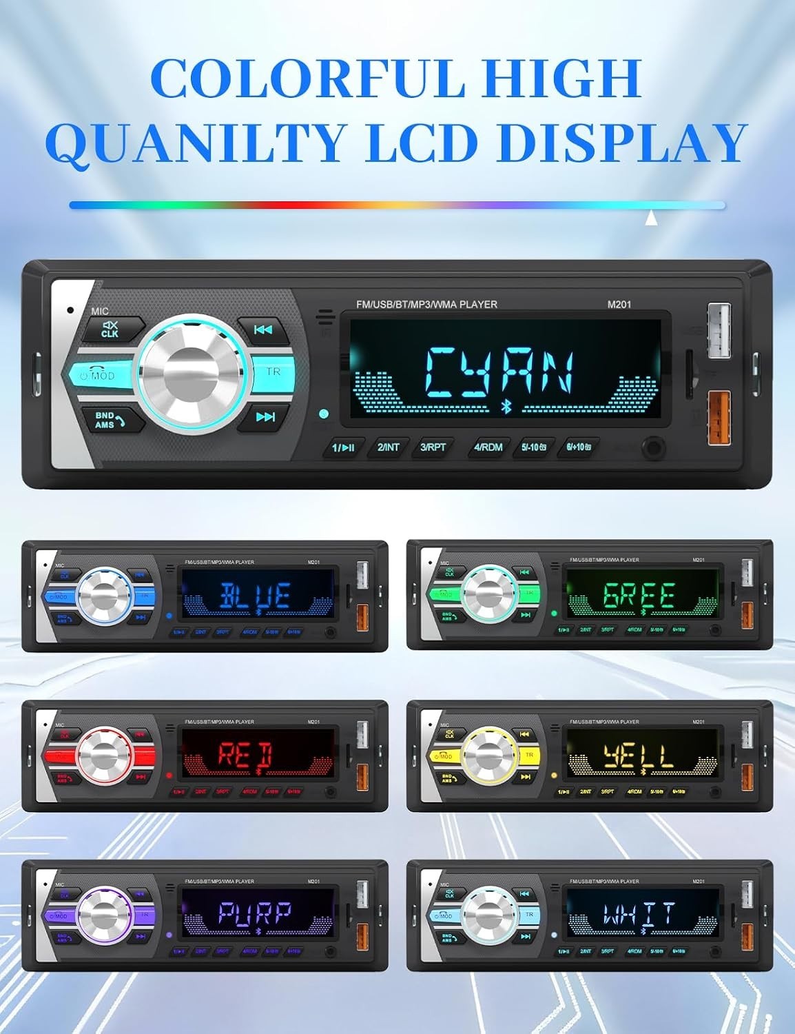 Durable Bluetooth Car Stereo with Easy Installation – FM/USB/AUX Connectivity