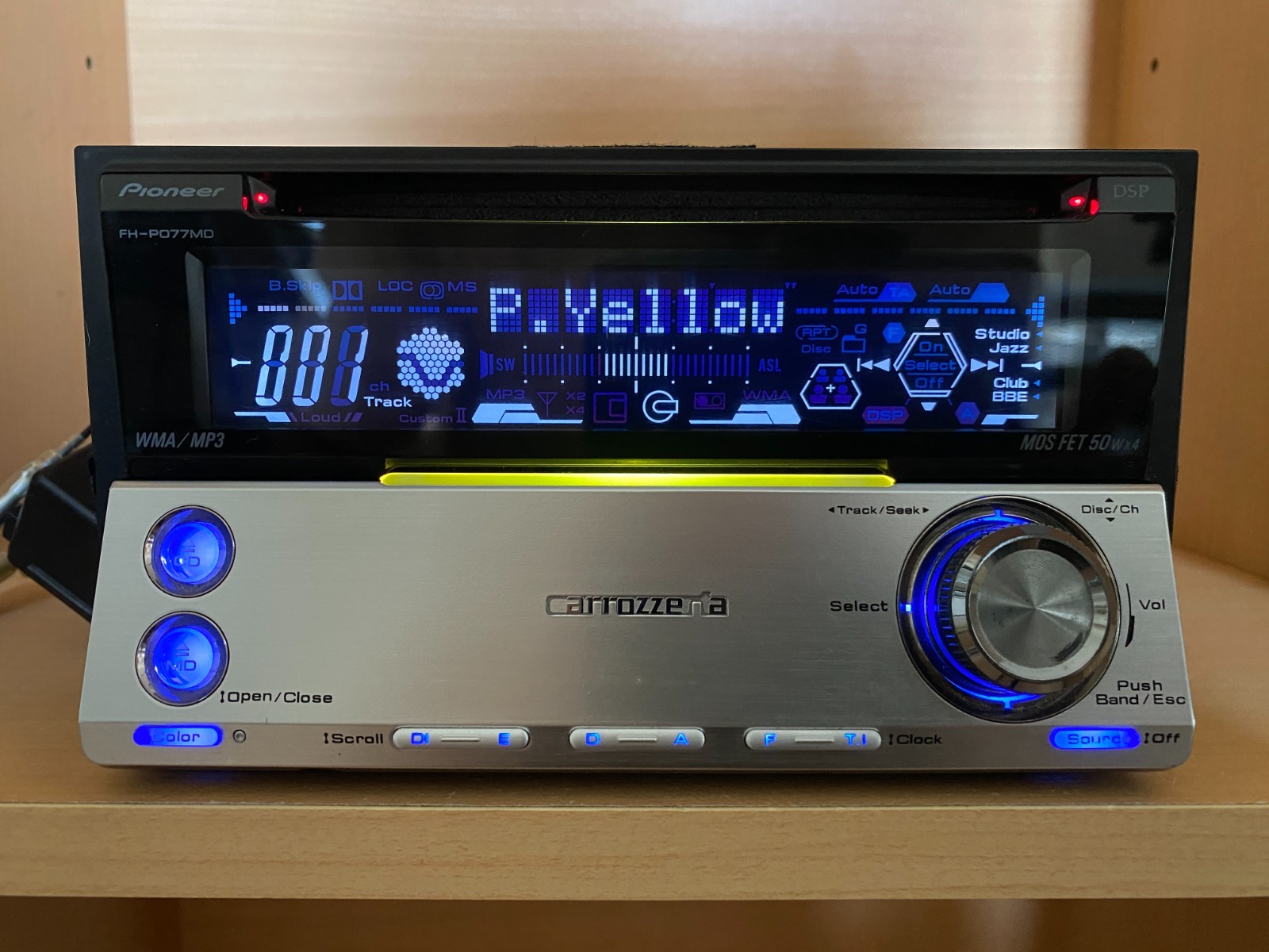 Pioneer Carrozzeria FH-P077MD Car Audio 2DIN CD MD IP-BUS Working Tested JDM