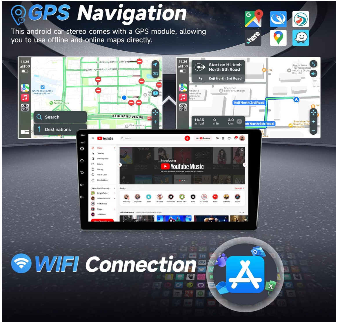 10.1″ Android Car Radio with Wireless CarPlay for 2013-2015 Nissan Altima