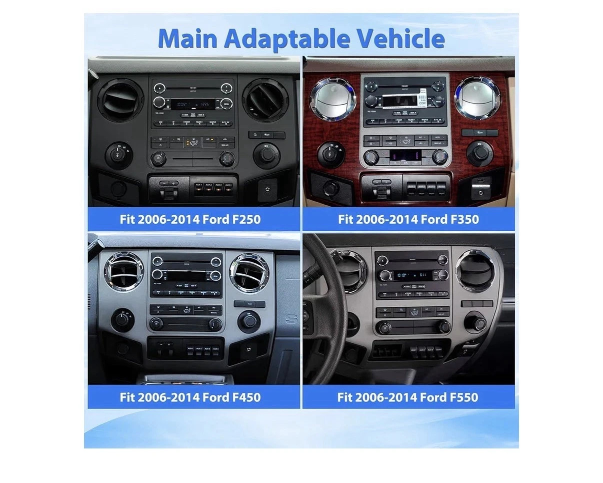 Hasenda 64G Upgrade Car Radio Stereo Ford F250/F350/F450/F550 Carplay 2013-2016