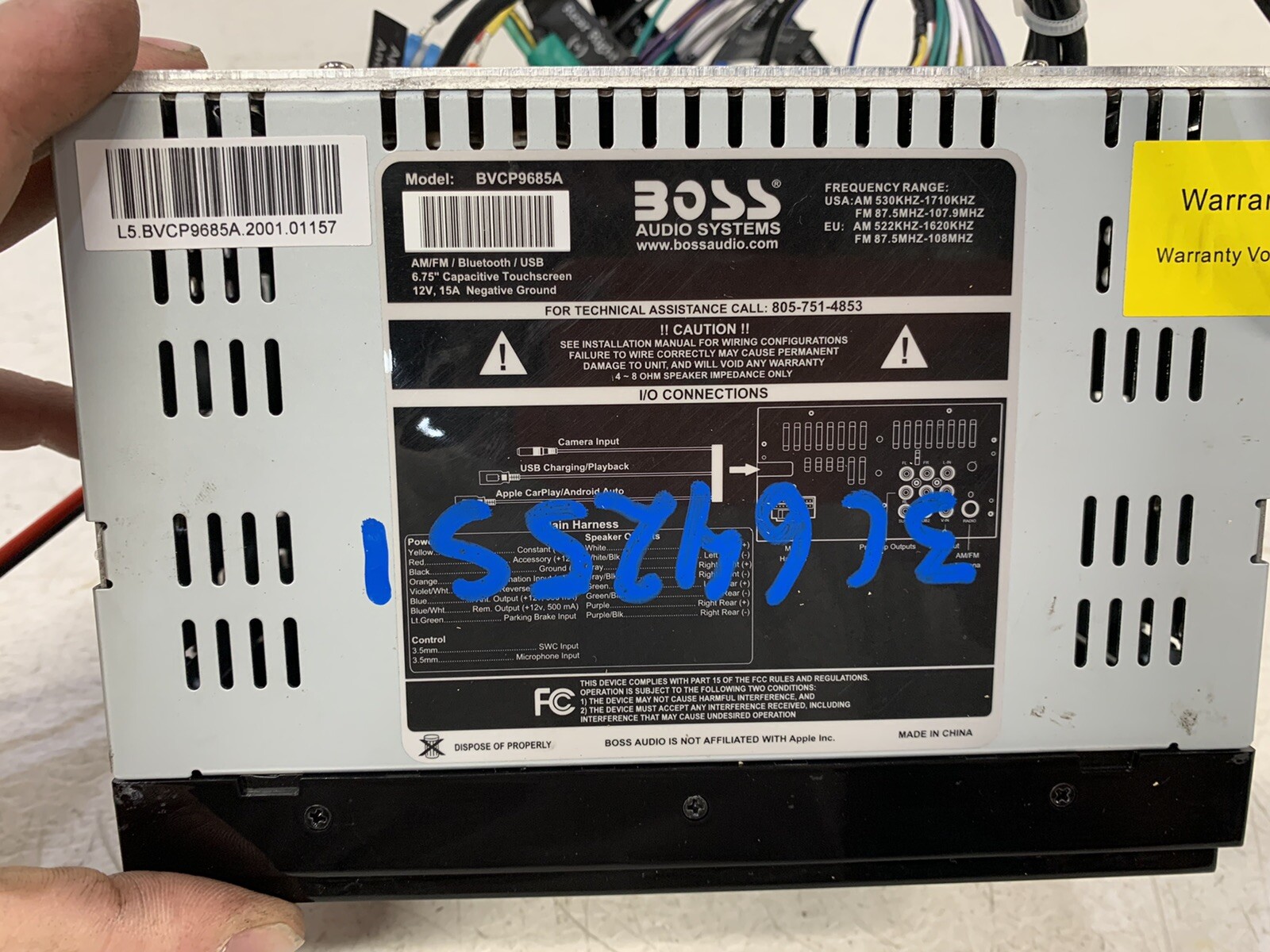 Boss BVCP9685A radio stereo 2 Din digital Media receiver 6.75″ Touch USB MP3 WAV